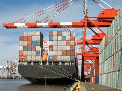 Back of container ship stock photo_ Image of shipping - 12121688